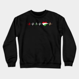 Hungarian heartbeat flag Crewneck Sweatshirt